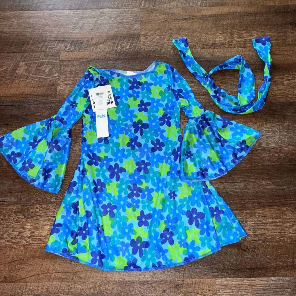 NWT Girls Hippie Costume Size 4